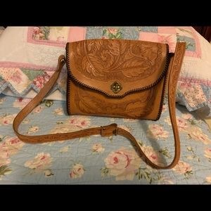 Vintage tooled leather purse
